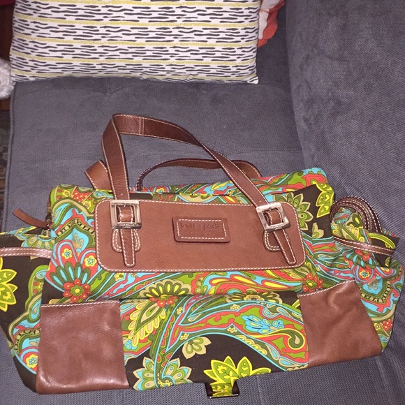 Kate Spade paisley shoulder bag gently worn - Picture 2 of 8